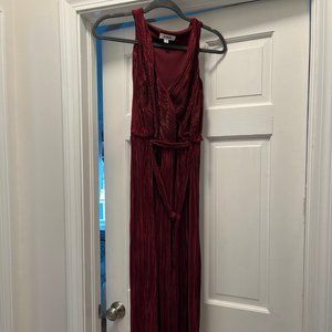 Maroon Midi Dress